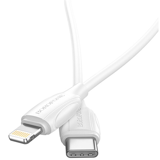[4040300565] Cable USB-C a Lightning 1 metro 20W / 3 Amp Borofone BX19 Blanco