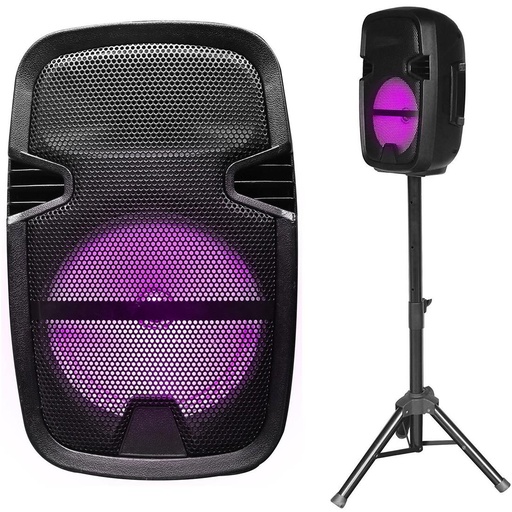 [4010201384] Blaupunkt BLP3975 Altavoz BT para fiesta 8" con LED Negro
