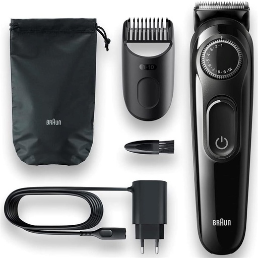 [4070200474] Braun BT3300 Recortadora de Barba Recargable con 20 Tamaños de corte