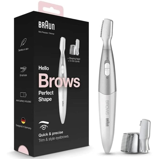 [4070200471] Braun FG1106 Recortadora Facial de Precisión Inalámbrica Blanca