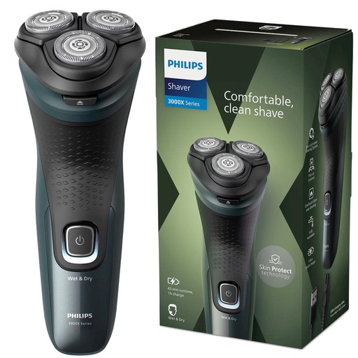 [4070200447] Philips Afeitadora X3052 Seco y Húmedo Recargable y Cortapatillas