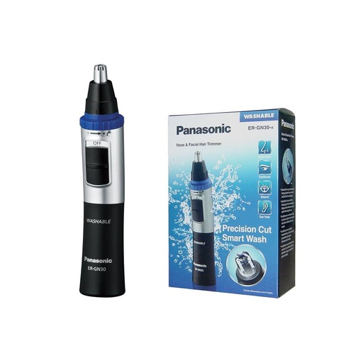 [4070300029] Panasonic ER-GN30-K Recortador de Vello Facial para Nariz, Oreja, Cejas y Bigote