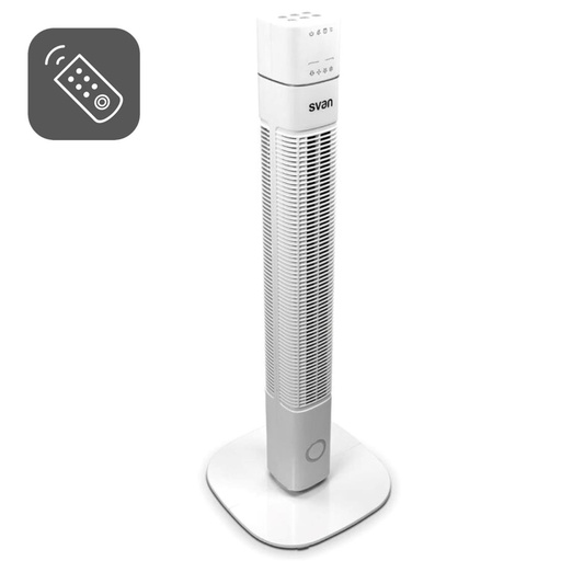 [4070110103] Svan SVVE02360TR Ventilador Torre 36 60W Display Blanco con Mando 3V