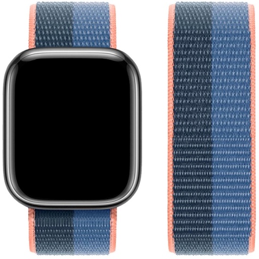 [4000300461] Hoco iWatch WA02 Original Series Loop Type Nylon Strap (38/40/41mm) Deep Blue Bird Feather