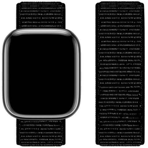 [4000300446] Hoco iWatch WA02 Original Series Loop Type Nylon Strap (38/40/41mm) Pure Black