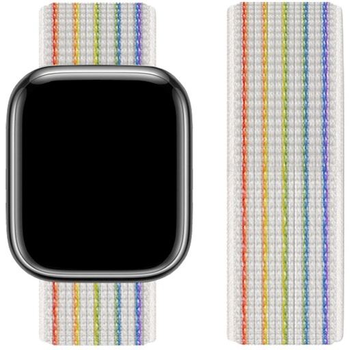 [4000300464] Hoco iWatch WA02 Original Series Loop Type Nylon Strap (38/40/41mm) Reflective Rainbow Edition