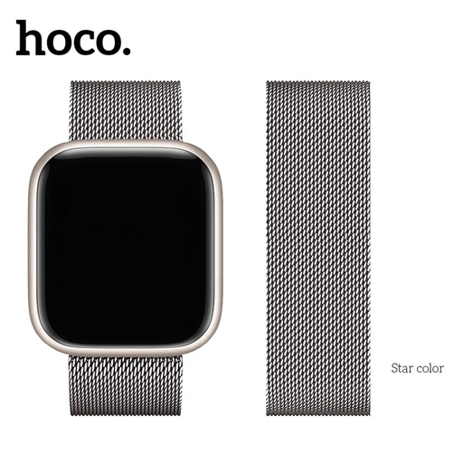 [4000300434] Hoco iWatch WA03 Simple Beauty Series Milanese Steel Strap (38/40/41mm) Star Color
