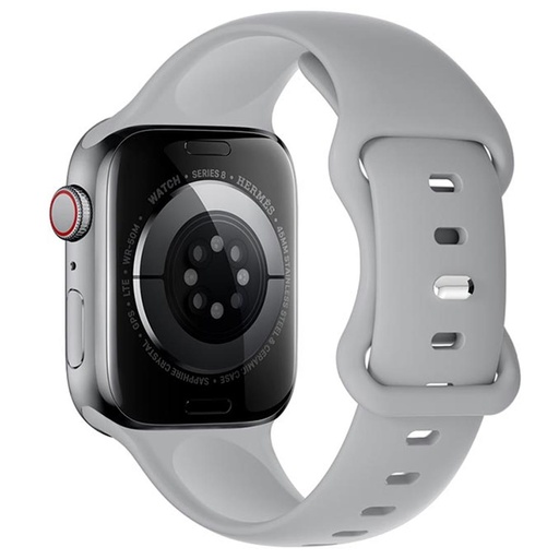 [4000300468] Hoco iWatch WA15 Flexible Buckle Solid Color Silicone Strap (38/40/41mm) Gris