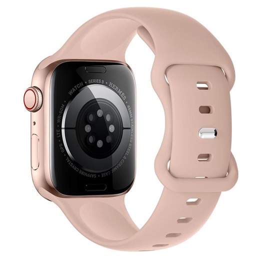 [4000300470] Hoco iWatch WA15 Flexible Buckle Solid Color Silicone Strap (38/40/41mm) Sand