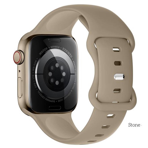 [4000300476] Hoco iWatch WA15 Flexible Buckle Solid Color Silicone Strap (38/40/41mm)Stone Color