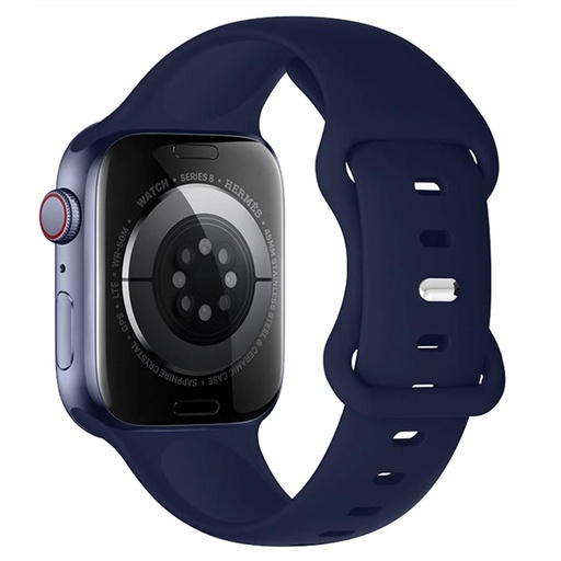 [4000300472] Hoco iWatch WA15 Flexible Series 8- Character Buckle Solid Color Silicone Strap (38/40/41mm)Mid.Azul