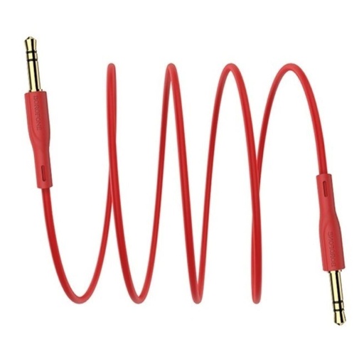 [4040300381] Cable de Audio tipo Jack Stereo de 3.5mm 1 Metro Borofone BL1 Rojo